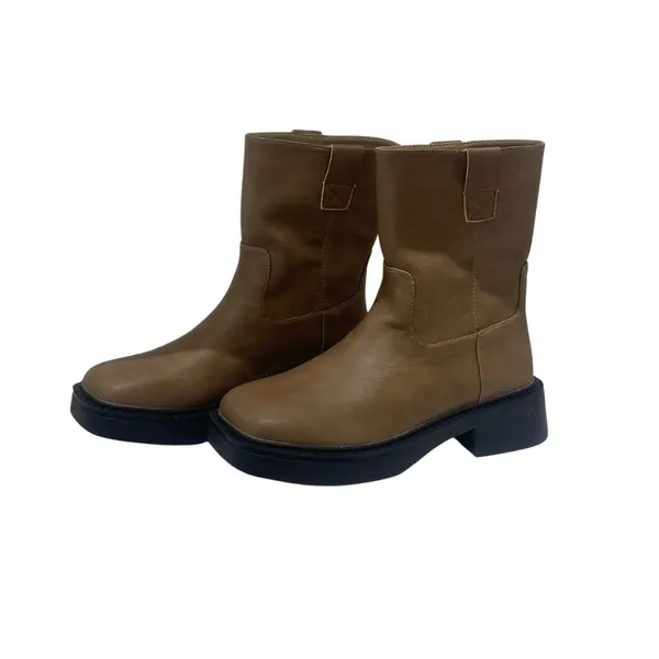 Khám phá Giày Boots Nữ TGG UN728-1 Màu Nâu Da Pu Size 36