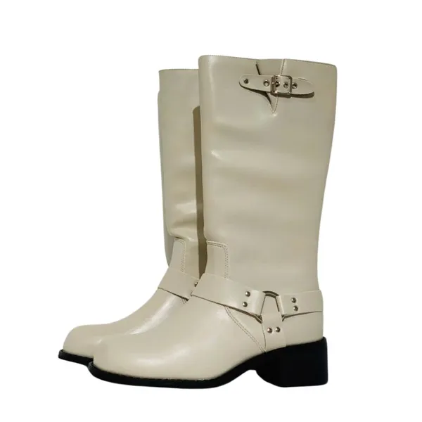 Khám phá Giày Boots Nữ TGG SW8-802 Màu Trắng Da Mềm Size 36