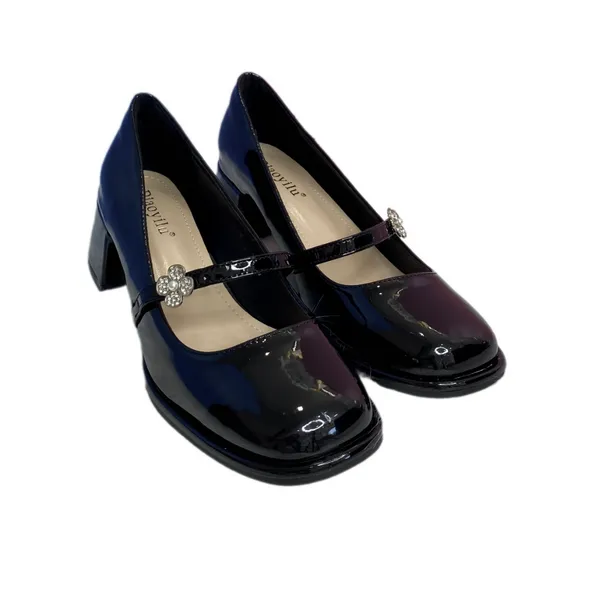 Khám phá Giày Cao Gót Nữ TGG 666-A80 Màu Đen Da Bóng Size 36
