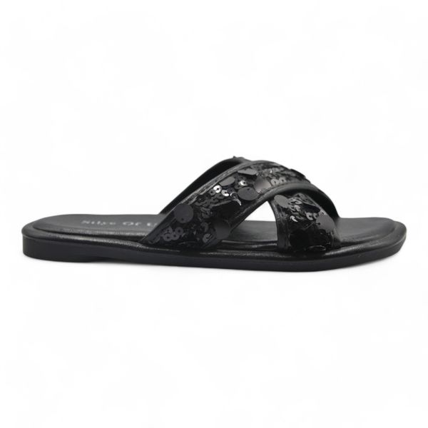 Khám phá Dép Nữ TGG UN5030-1 Màu Đen Da Mềm Size 35