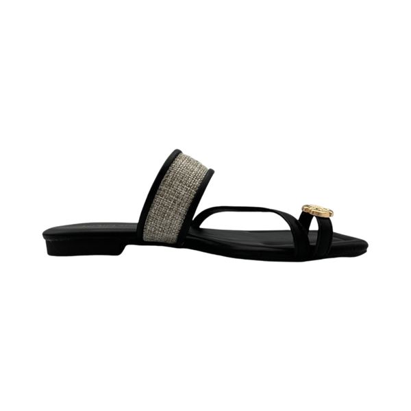 Khám phá Dép Xỏ Ngón Nữ TGG 293-6 Màu Đen Da Trơn Size 36