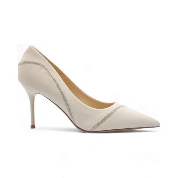 Khám phá Giày Cao Gót Nữ TGG 698-10 Màu Be Nhũ Lụa Size 38