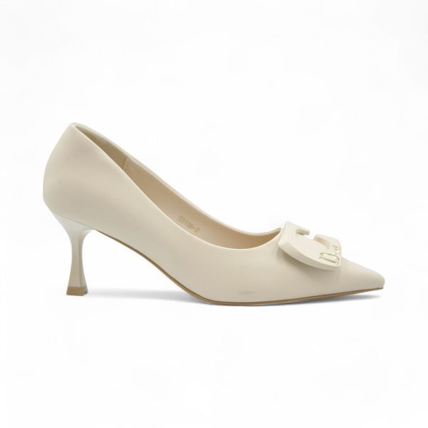Khám phá Giày cao gót TGG F3106-2 Da Lì Màu Be Size 36