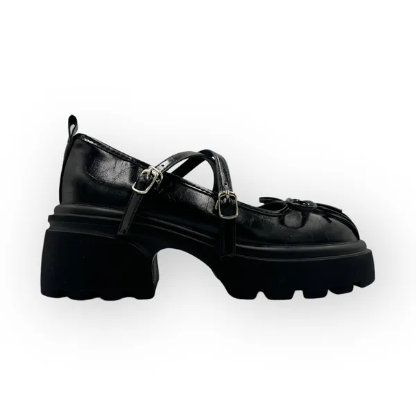 Khám phá Giày Lolita Nữ TGG L01-2 Màu Đen Da Mềm Size 37