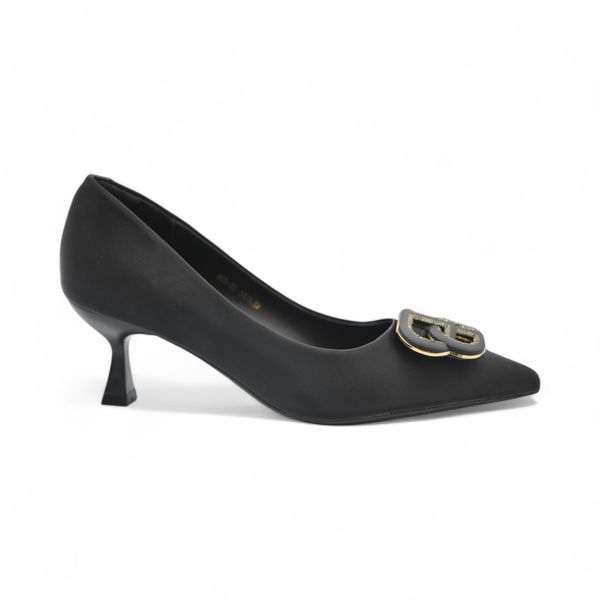 Khám phá Giày Cao Gót TGG 668-35 Màu Đen Da Lụa Size 37