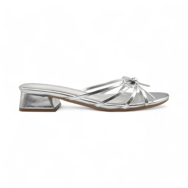 Khám phá Dép Cao Gót Nữ TGG D1329-1 Màu Bạc Da Mềm Size 37
