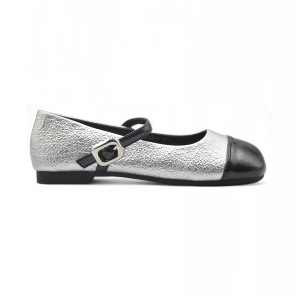 Khám phá Giày Búp Bê Nữ TGG 5928-2 Màu Bạc Da Mềm Size 36