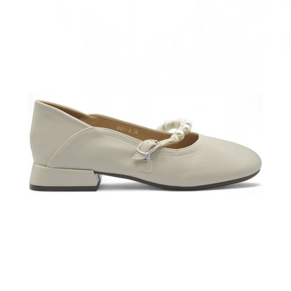 Khám phá Giày Búp Bê Nữ TGG 601-6 Màu Trắng Da Mềm Size 36