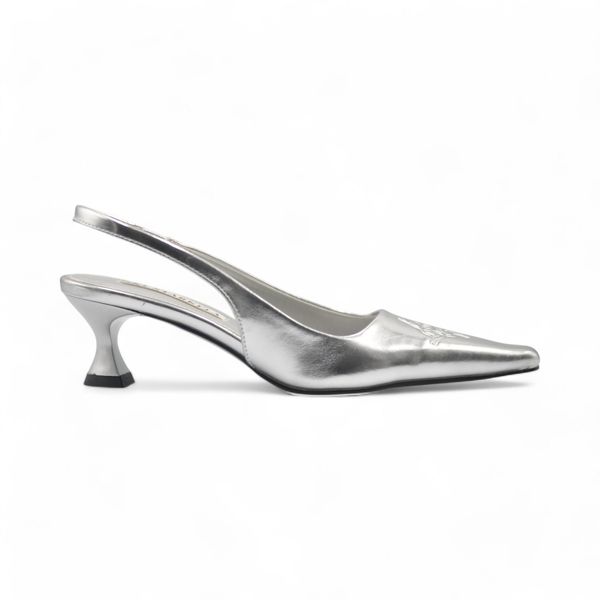 Khám phá Giày Slingback Nữ TGG ST88-13 Màu Bạc Da Trơn Size 35