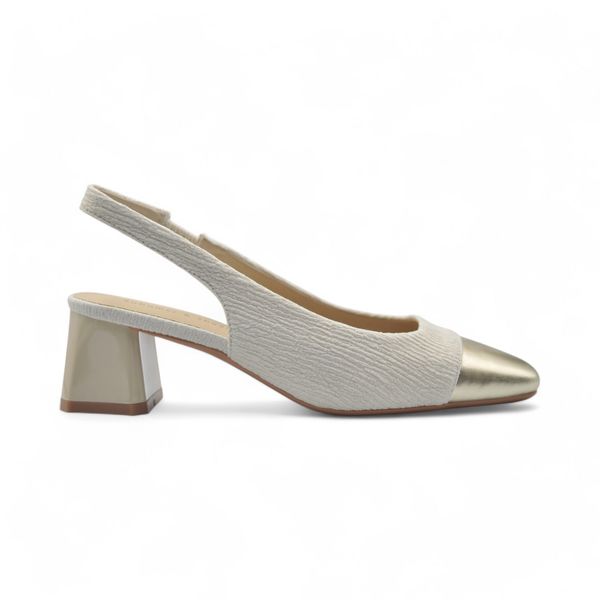 Khám phá Giày Slingback Nữ TGG SX5299-3 Màu Trắng Da Sần Size 36