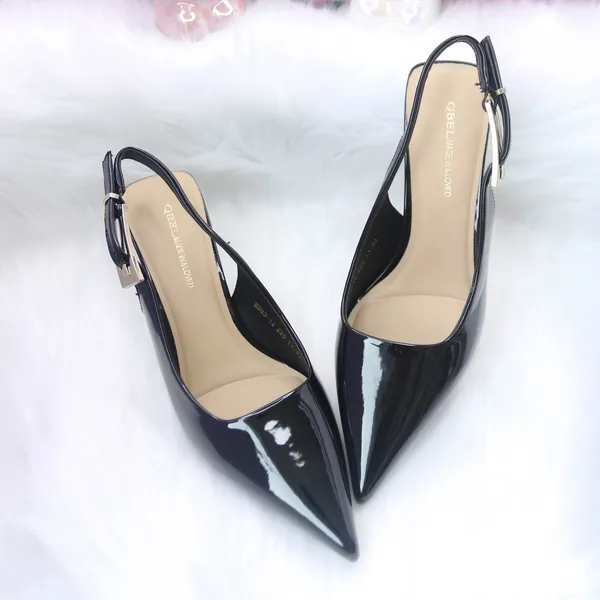 Khám phá Giày Cao Gót Nữ TGG 983-12 Màu Đen Da Bóng Size 35
