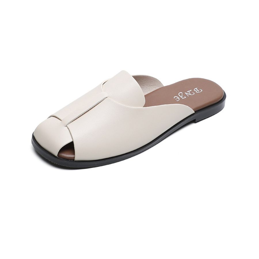 Dép Bệt Nữ TGG 777-2 Màu Trắng Da Trơn Size 37