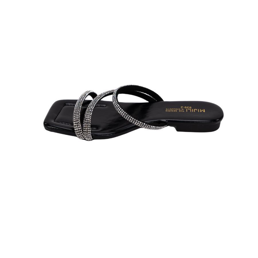 Dép Bệt Nữ TGG D839-2 Màu Bạc Da Trơn Size 37