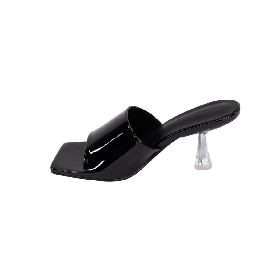 Dép Cao Gót Nữ TGG ST6-619 Màu Trắng Da Bóng Size 39