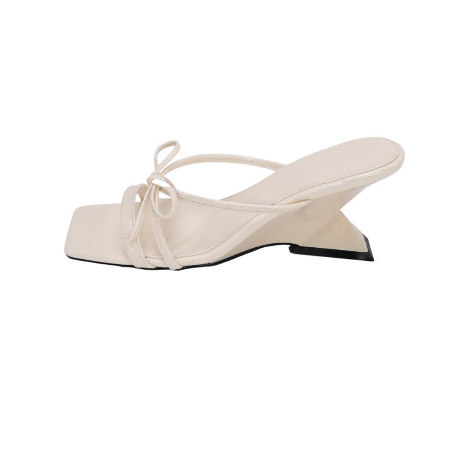 Dép Cao Gót Nữ TGG ST88-131 Màu Trắng Da Mềm Size 37