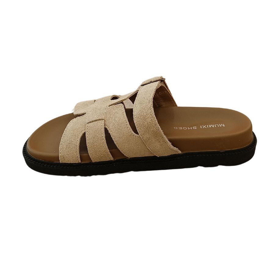 Dép Nữ TGG 550-9 Màu Bạc Da Mềm Size 39