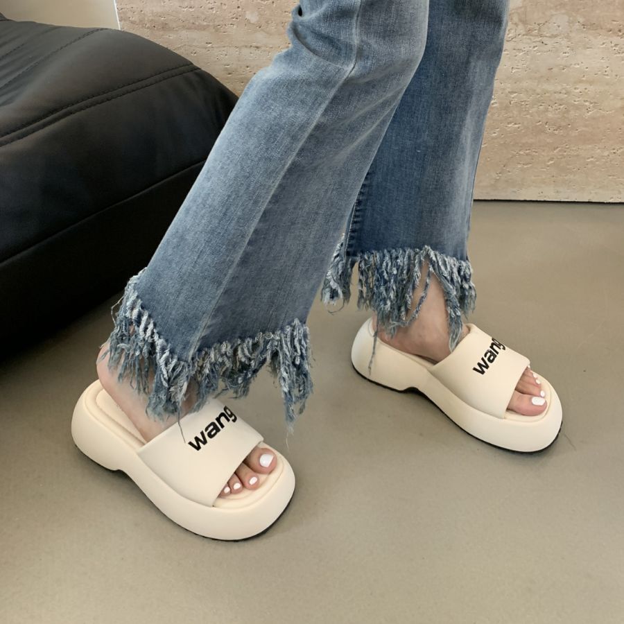 Dép Nữ TGG D378-3 Màu Trắng Da Pu Size 39