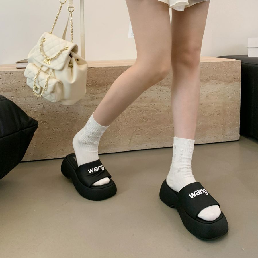 Dép Nữ TGG D378-3 Màu Trắng Da Pu Size 39