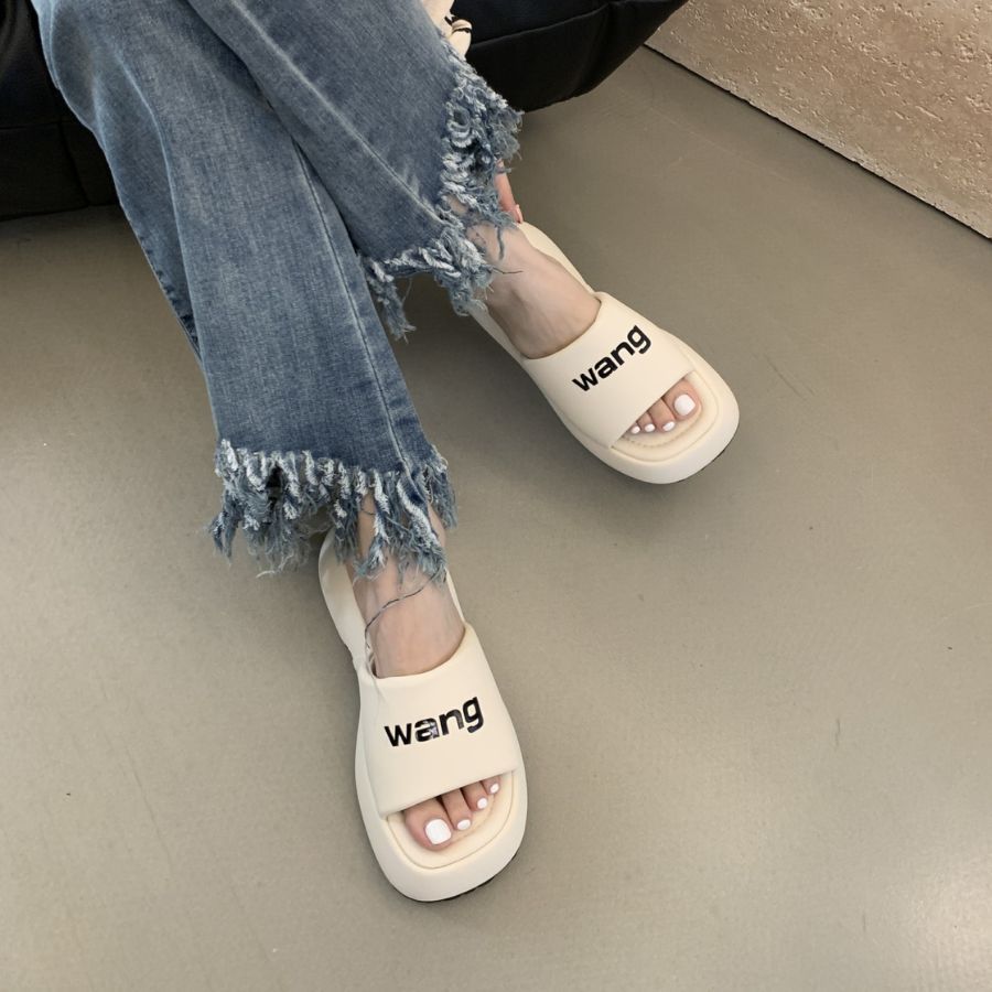 Dép Nữ TGG D378-3 Màu Trắng Da Pu Size 39