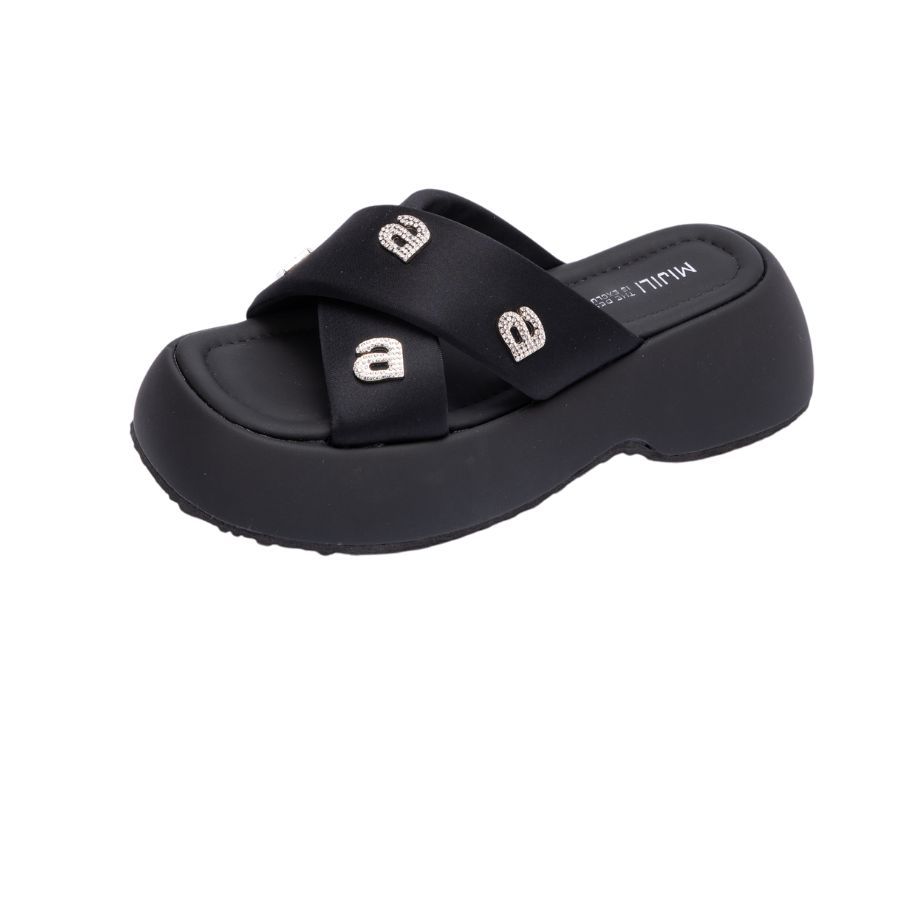Dép Quai Chéo Nữ TGG D378-16 Màu Trắng Da Mềm Size 35