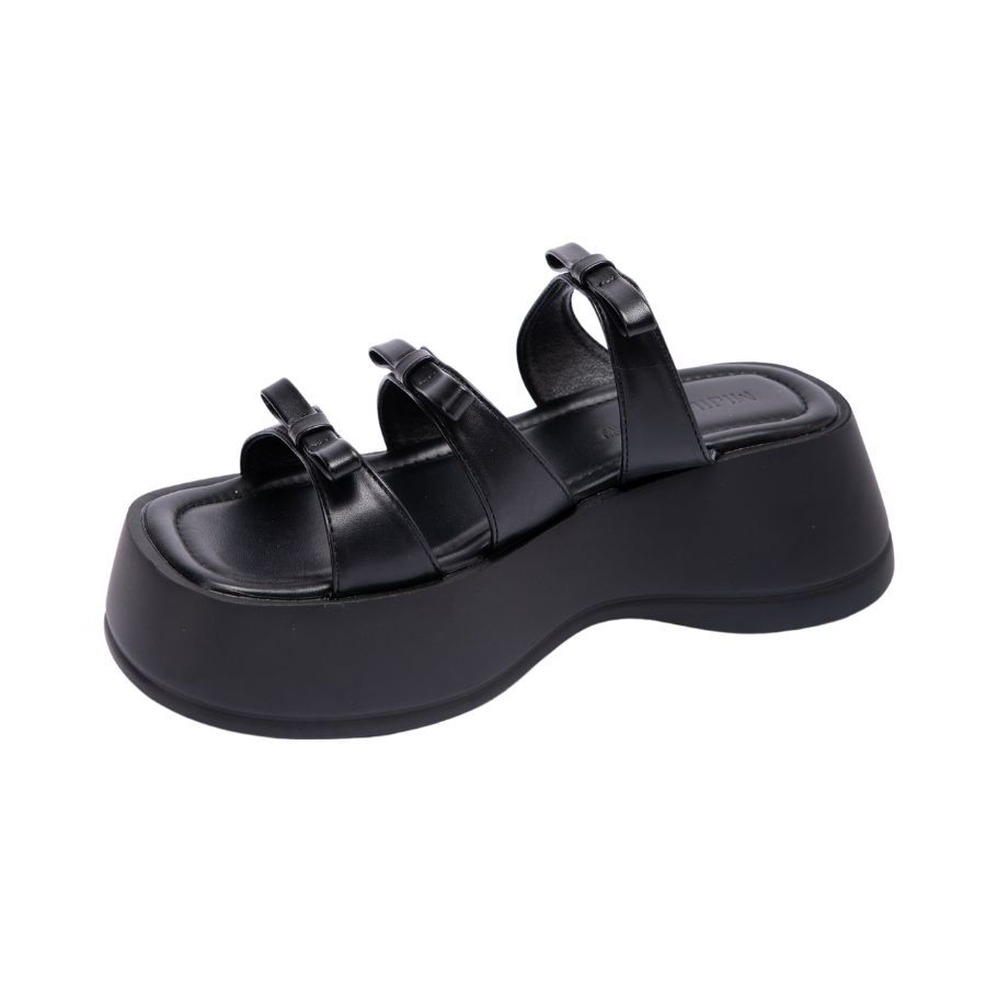 Dép Quai Ngang Nữ TGG D680-16 Màu Bạc Da Trơn Size 36