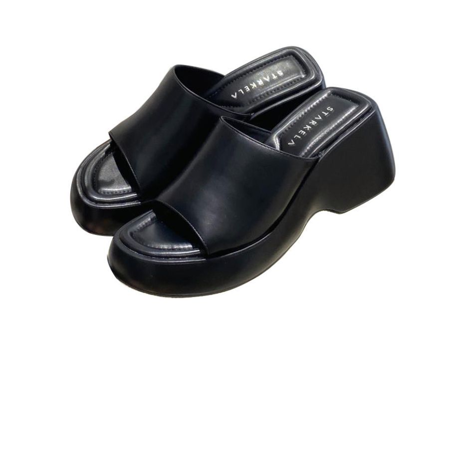 Dép Quai Ngang Nữ TGG SW9966 Màu Đen Da Mềm Size 37