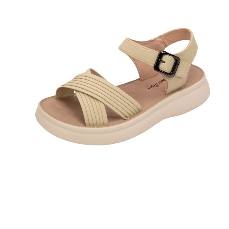 Dép Sandal Nữ TGG 2059-35 Màu Trắng Da Mềm Size 37