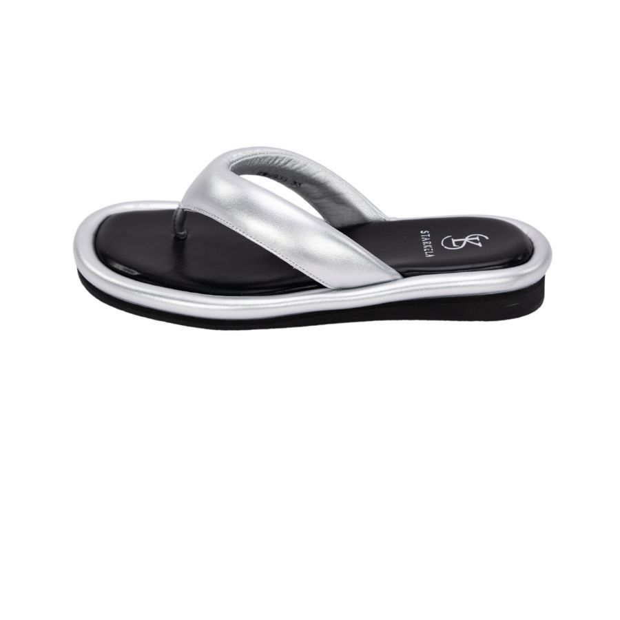 Dép Xỏ Ngón Nữ TGG SW9933 Màu Đen Da Trơn Size 37