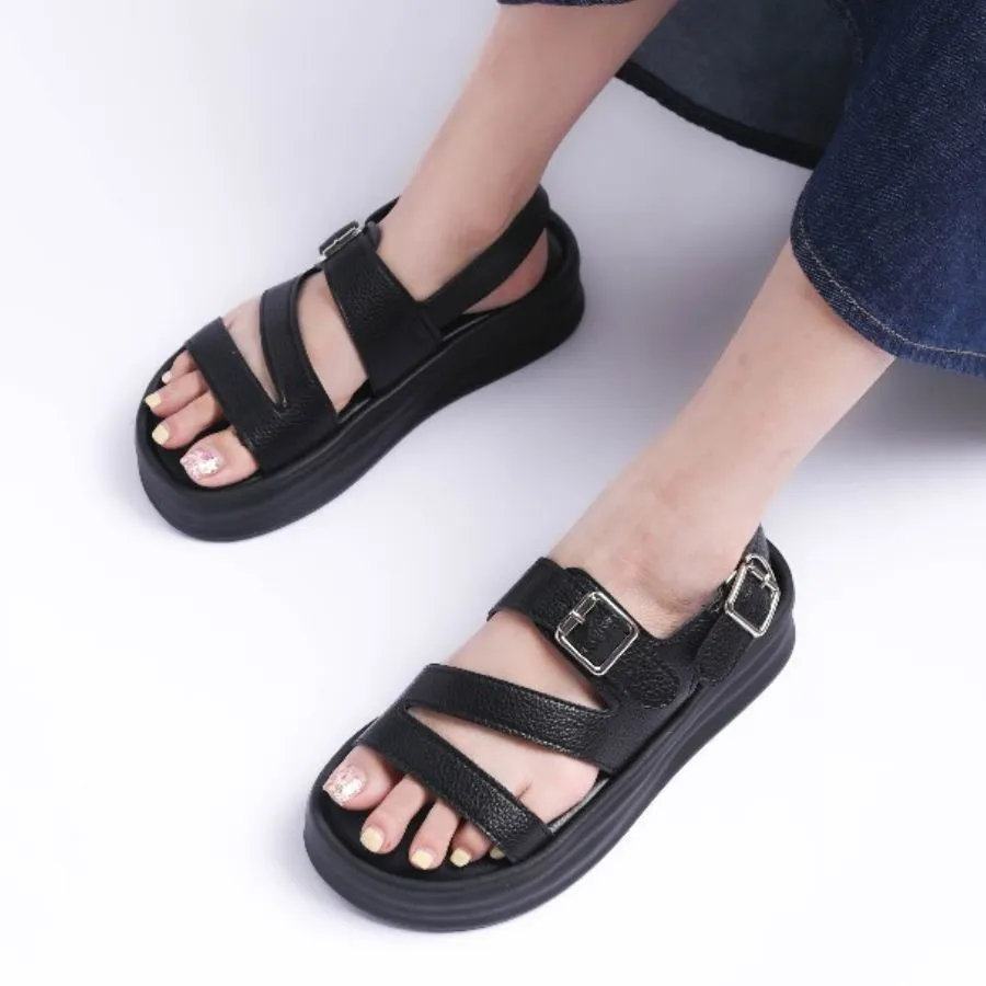 Dép Sandal Nữ TGG S681 Da Mềm Màu Trắng Size 35