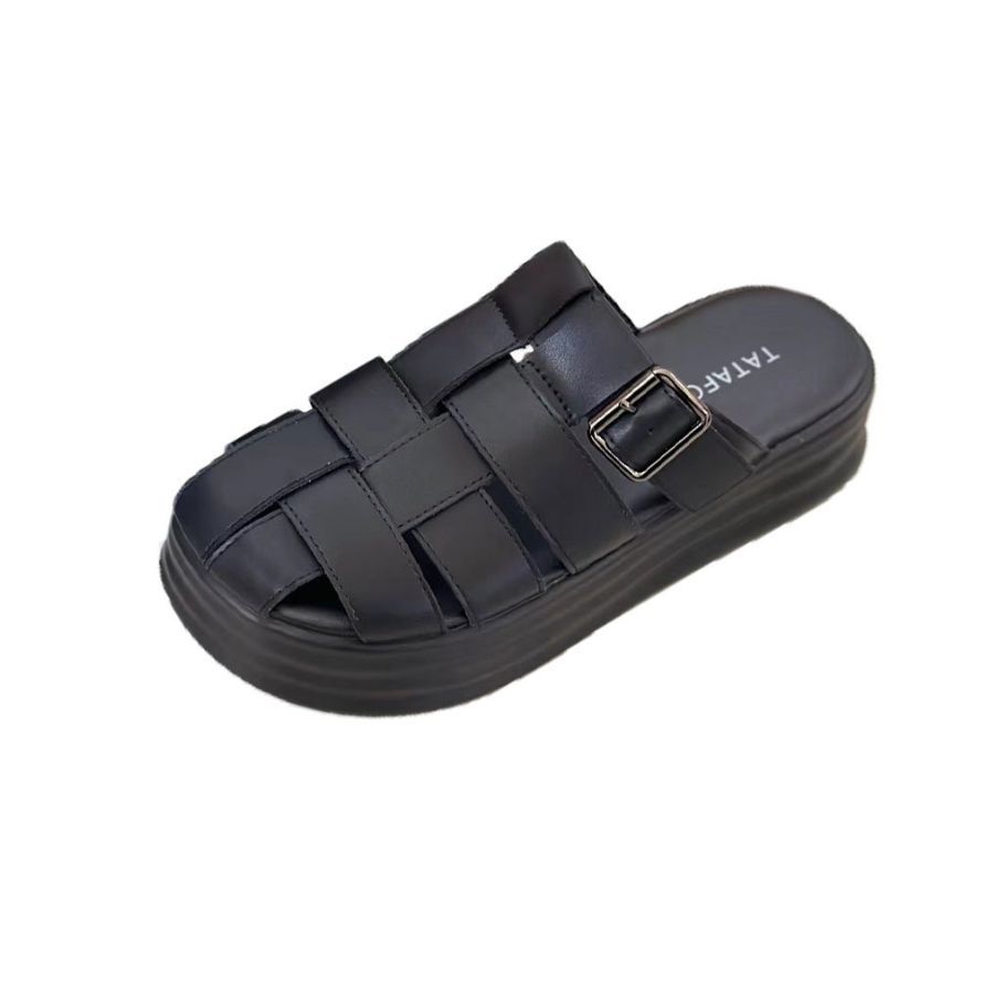 Dép Sục Nữ TGG 811-2 Màu Đen Da Mềm Size 38
