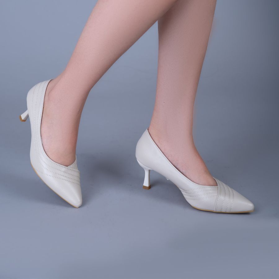 Giày Cao Gót Nữ TGG D1708 Màu Đen Da Mềm Size 35