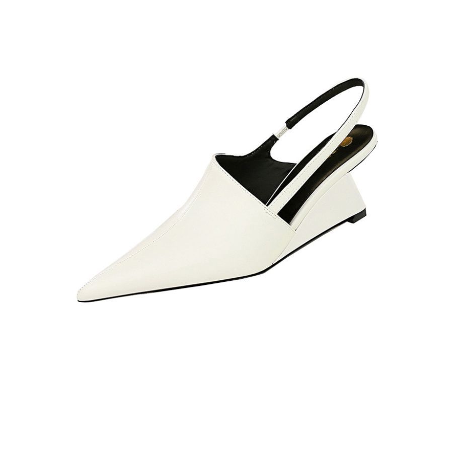 Giày Hở Gót Nữ TGG ST66-16 Màu Đen Da Trơn Size 39