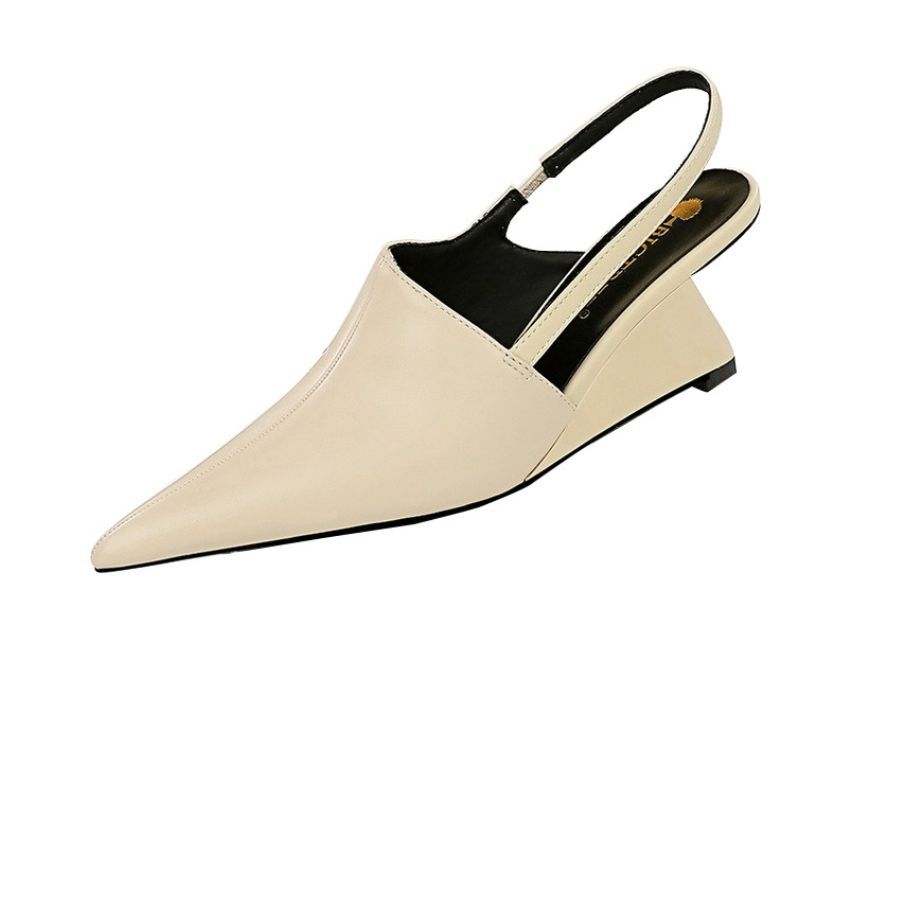 Giày Hở Gót Nữ TGG ST66-16 Màu Đen Da Trơn Size 39