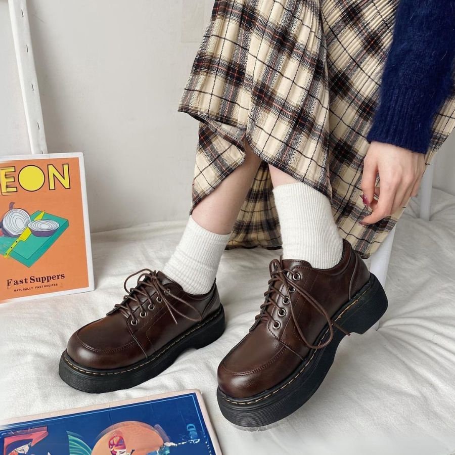Giày Oxford Kelly Nữ TGG 3982101 Màu Nâu Da Trơn Size 36
