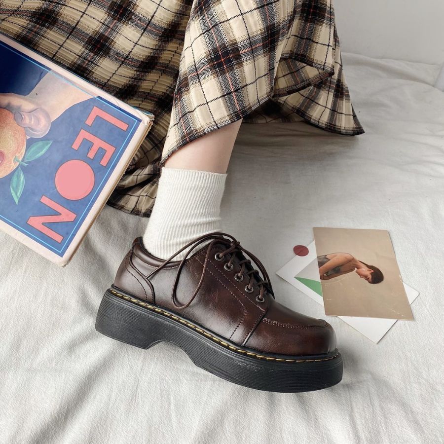 Giày Oxford Kelly Nữ TGG 3982101 Màu Nâu Da Trơn Size 36