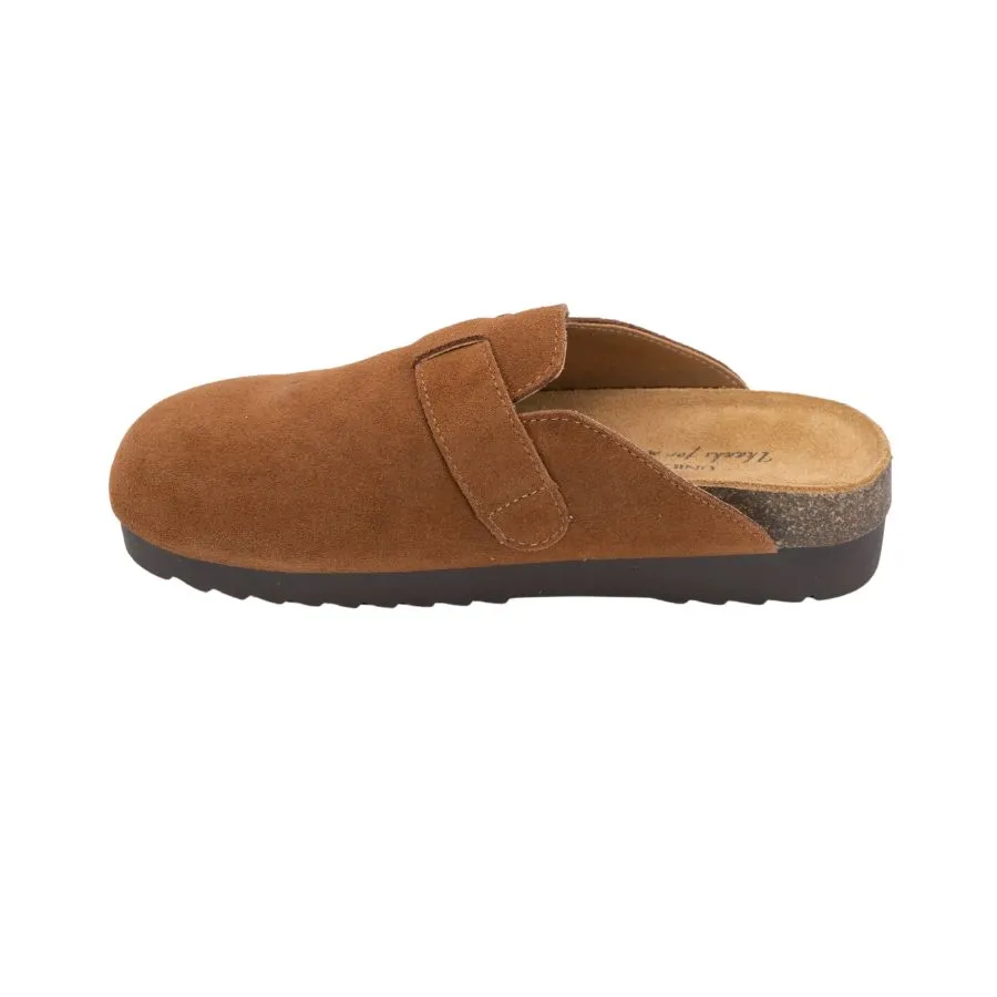 Giày Sục Nữ TGG UN2205-1 Màu Nâu Da Lộn Size 36