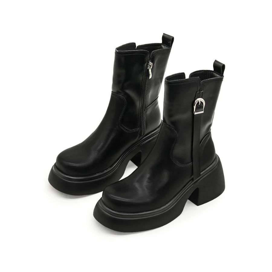 Giày Boots Nữ TGG A863-6 Màu Trắng Da Pu Size 37