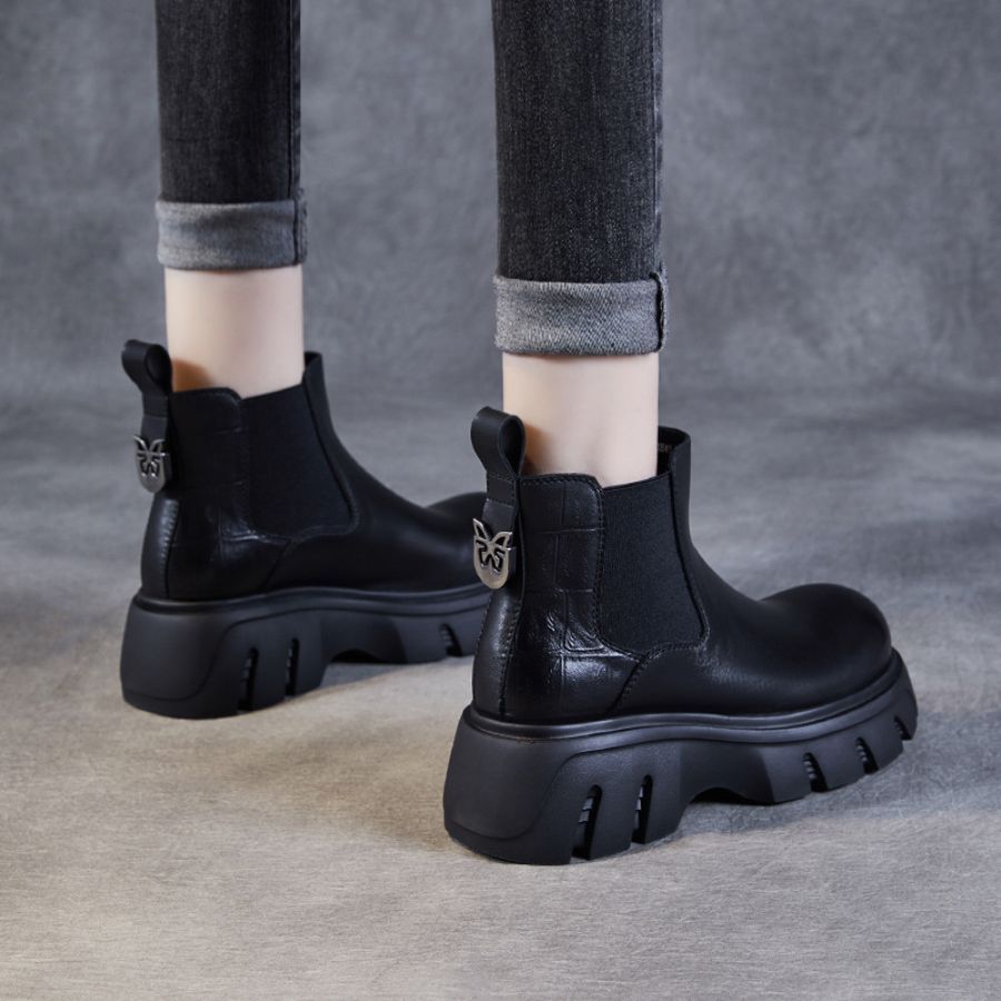 Giày Boots Nữ TGG 37532 Màu Nâu Da Mềm Size 37