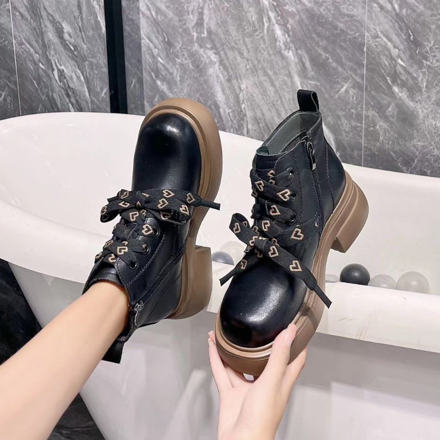 Giày Boots Nữ TGG 11370 Màu Đen Da Pu Size 36