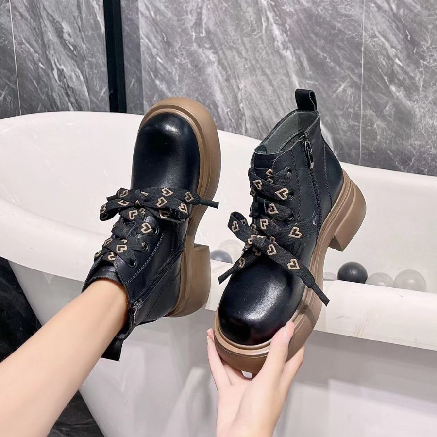 Giày Boots Nữ TGG 11370 Màu Đen Da Pu Size 37