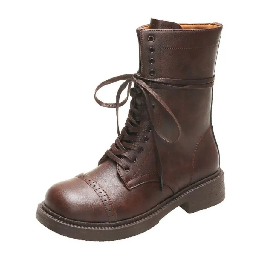 Giày Boots Nữ TGG SW6653 Màu Đen Da PU Size 36