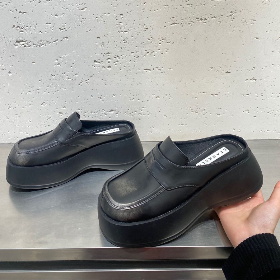 Giày Sục Nữ TGG SW8-810 Màu Đen Da Pu Size 36