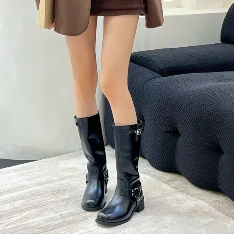 Giày Boots Nữ TGG SW8-802 Màu Trắng Da Mềm Size 36