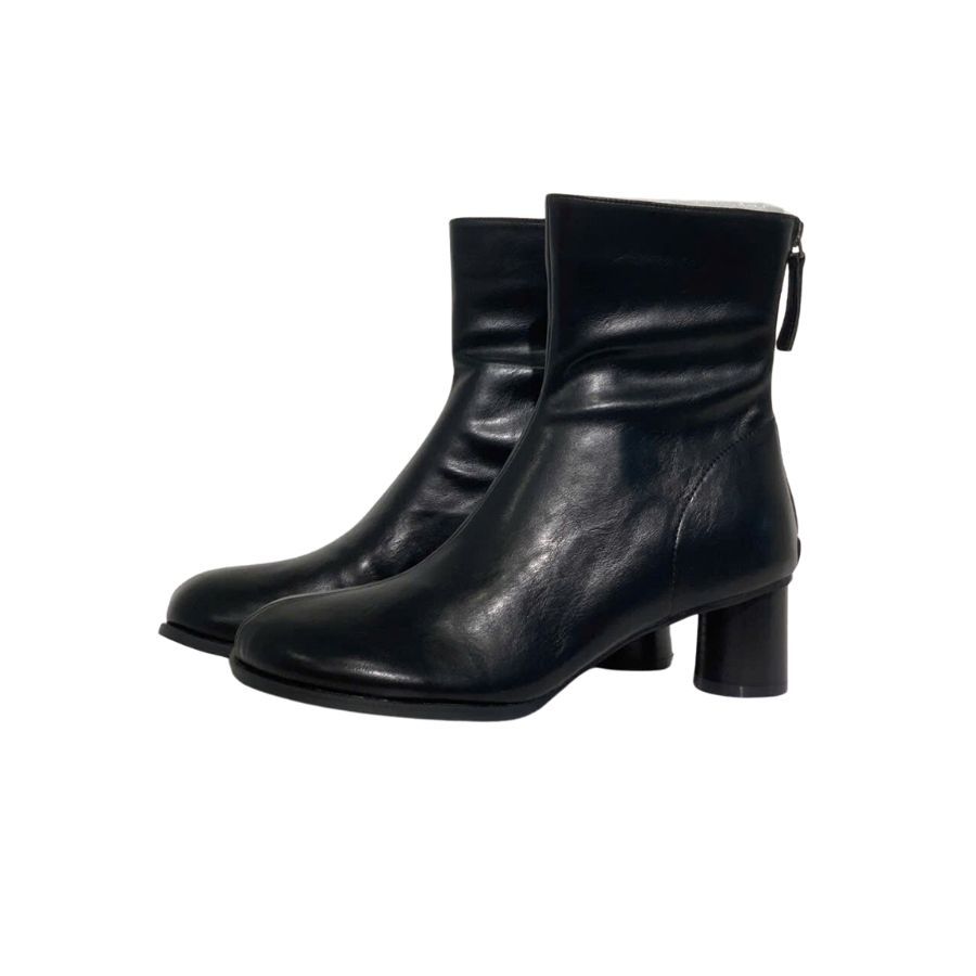 Giày Boots Cổ Thấp Nữ TGG SW6655 Màu Đen Da Trơn Size 38