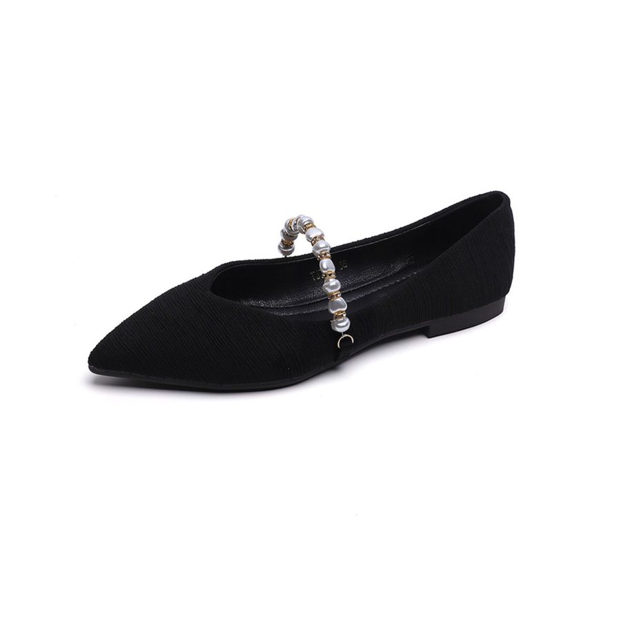 Giày Búp Bê Nữ TGG 373-1 Màu Kaki Vải Viscose Size 36