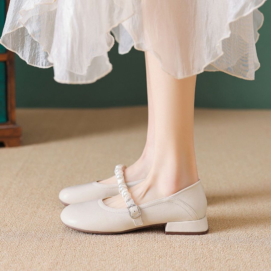 Giày Búp Bê Nữ TGG 601-6 Màu Nâu Da Mềm Size 37