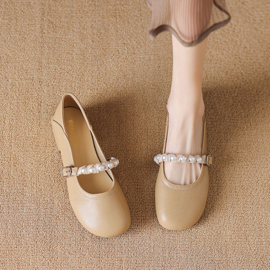 Giày Búp Bê Nữ TGG 601-6 Màu Nâu Da Mềm Size 38