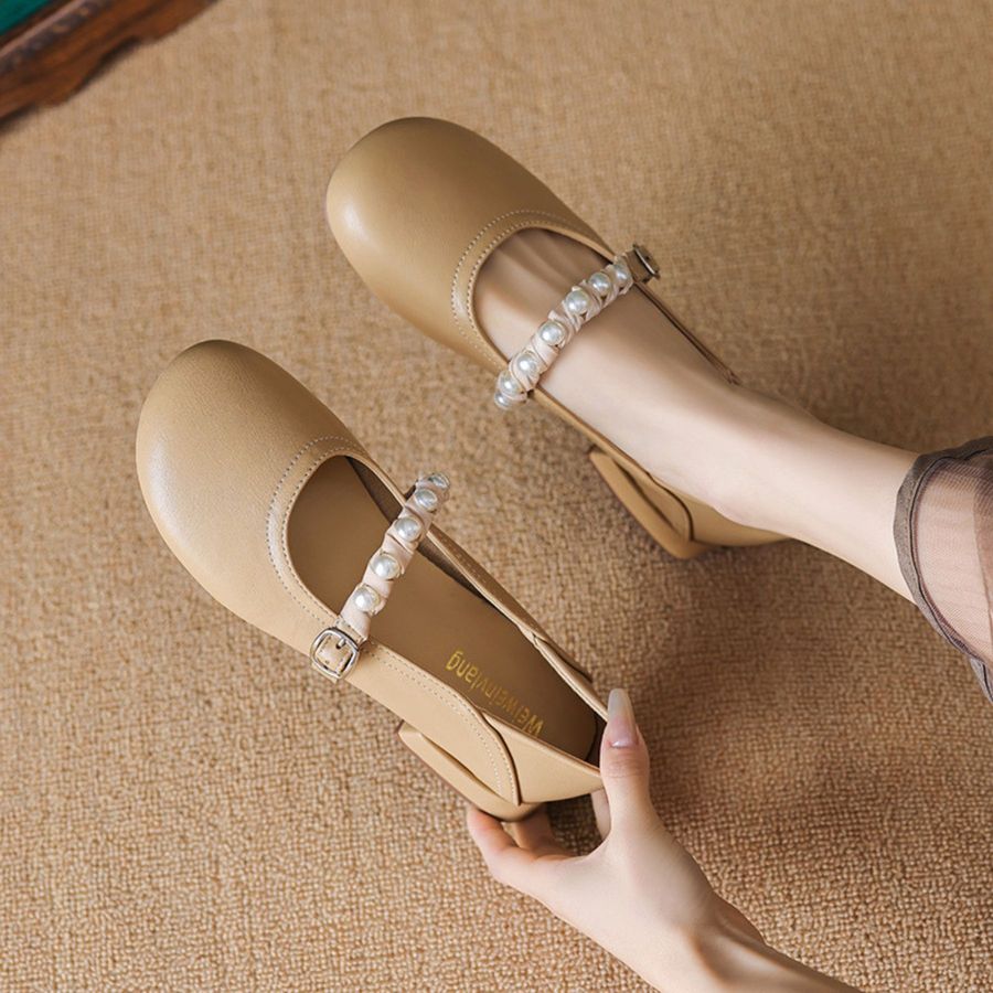 Giày Búp Bê Nữ TGG 601-6 Màu Nâu Da Mềm Size 38