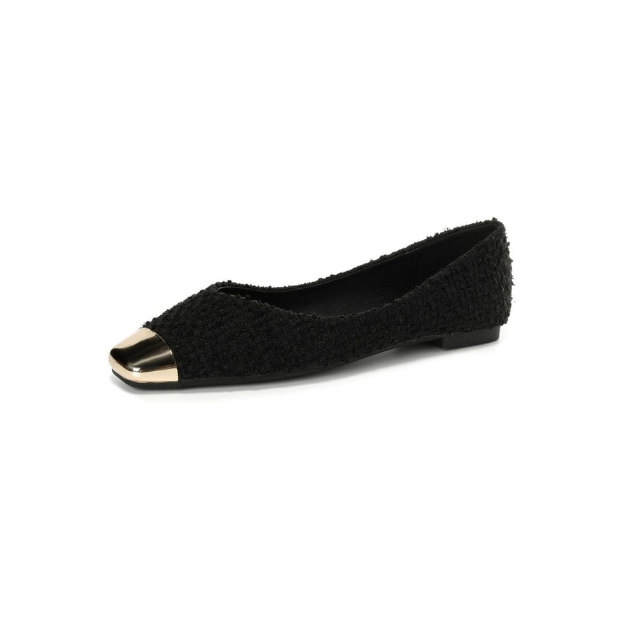 Giày Búp Bê Nữ TGG 3661 Màu Đen Da Mềm Size 37