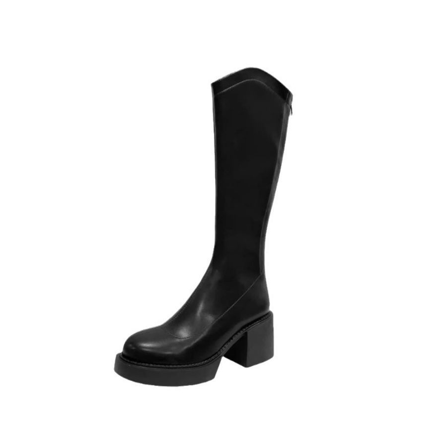 Giày Boots Cổ Vừa Nữ TGG SW1666 Màu Trắng Da Trơn Size 36